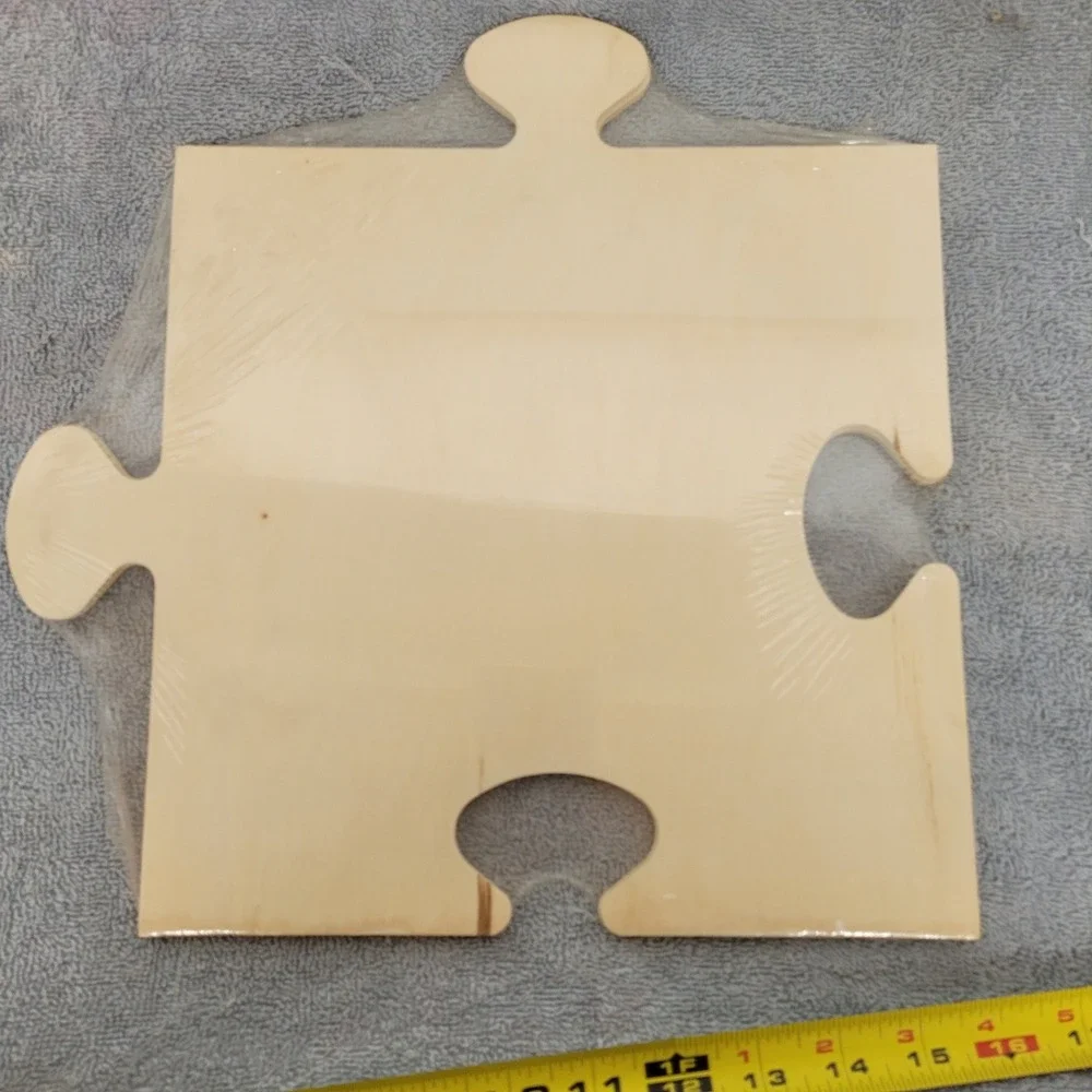 ArtMinds Wooden Puzzle Piece Craft Blank 2pc‎ Natural Wood DIY 12x12